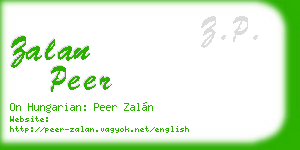 zalan peer business card