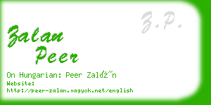 zalan peer business card